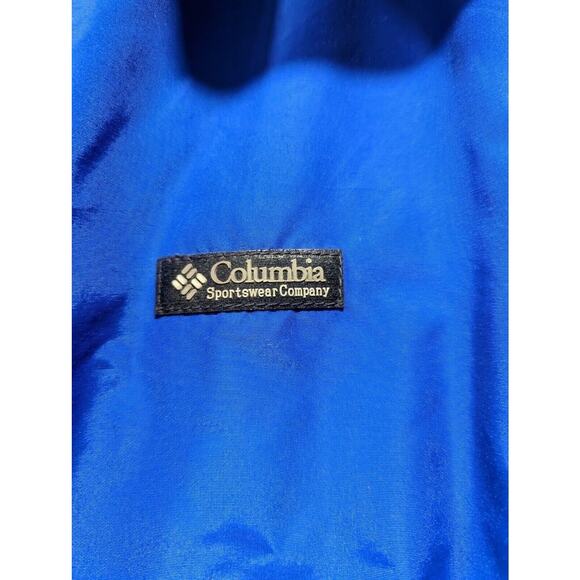 Vtg 90's Men's S COLUMBIA Jacket Radial Sleeve Fleece Lined Blue Orange Neon LGE - Picture 3 of 11